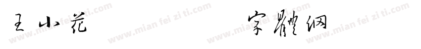 王小花手写字体转换