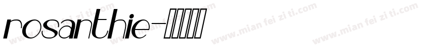 rosanthie字体转换