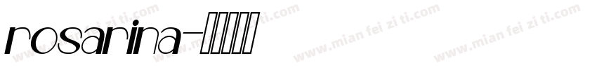 rosarina字体转换