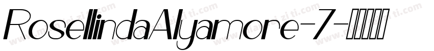 RosellindaAlyamore-7字体转换