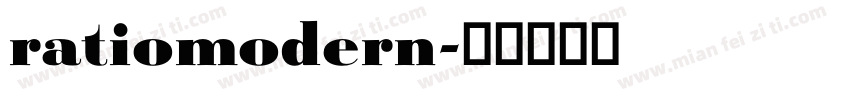ratiomodern字体转换