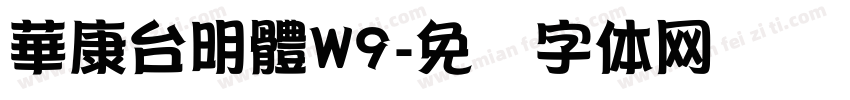 華康台明體W9字体转换