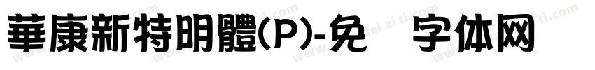 華康新特明體(P)字体转换