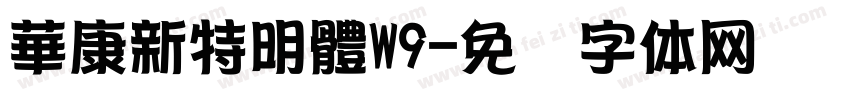 華康新特明體W9字体转换