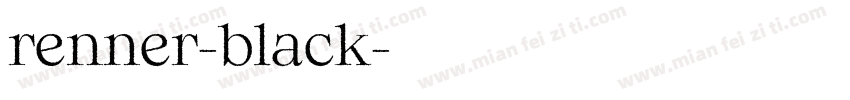 renner-black字体转换