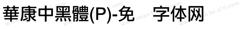 華康中黑體(P)字体转换