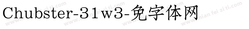 Chubster-31w3字体转换