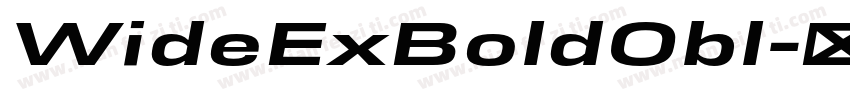 WideExBoldObl字体转换