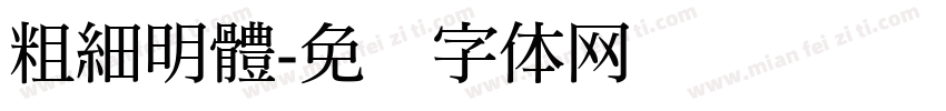 粗細明體字体转换
