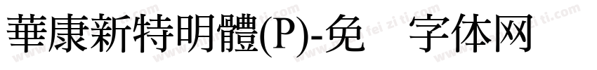 華康新特明體(P)字体转换