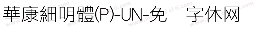 華康細明體(P)-UN字体转换