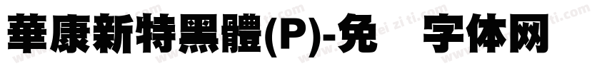 華康新特黑體(P)字体转换