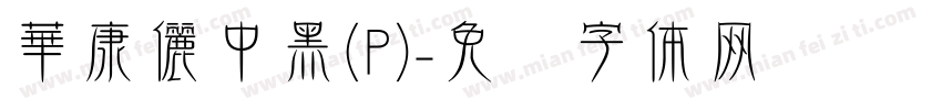 華康儷中黑(P)字体转换
