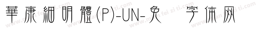 華康細明體(P)-UN字体转换