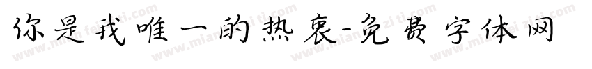 你是我唯一的热衷字体转换