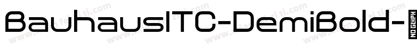 BauhausITC-DemiBold字体转换