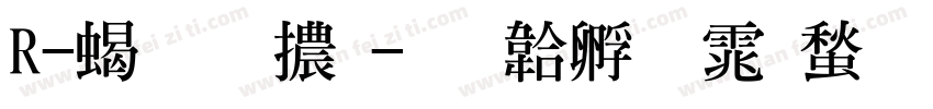 R-粗明體字体转换