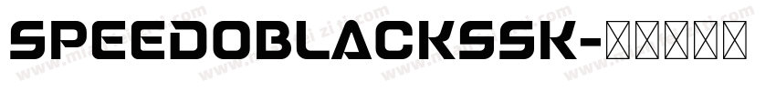 SpeedoBlackSSK字体转换