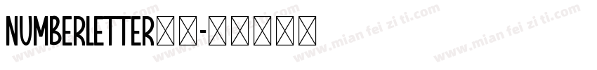 NumberLetter字体字体转换