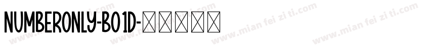 NumberOnly-Bo1d字体转换