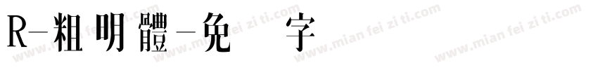 R-粗明體字体转换