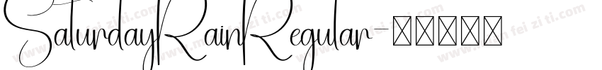 SaturdayRainRegular字体转换