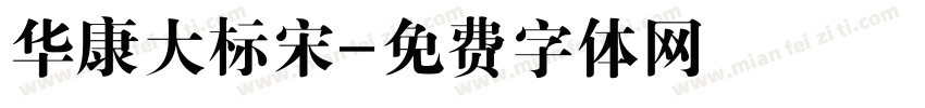 华康大标宋字体转换