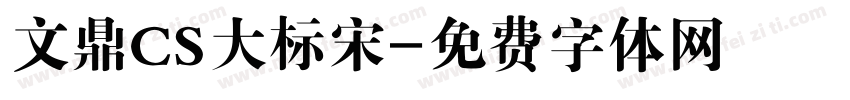 文鼎CS大标宋字体转换