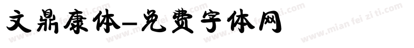 文鼎康体字体转换