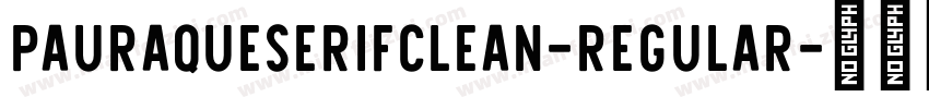 PauraqueSerifClean-Regular字体转换