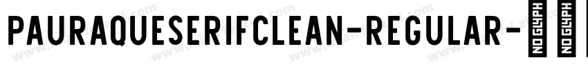 PauraqueSerifClean-Regular字体转换