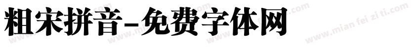 粗宋拼音字体转换