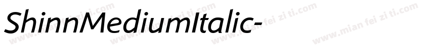 ShinnMediumItalic字体转换