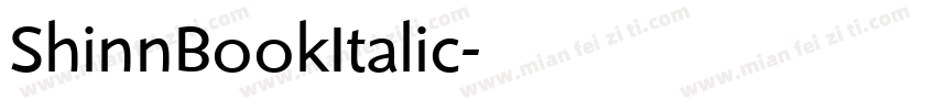 ShinnBookItalic字体转换