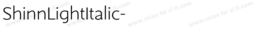 ShinnLightItalic字体转换