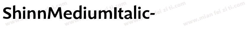 ShinnMediumItalic字体转换