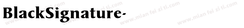 BlackSignature字体转换