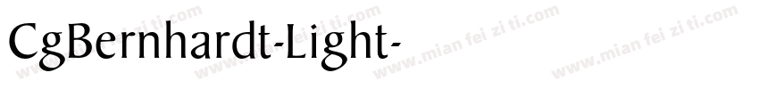 CgBernhardt-Light字体转换
