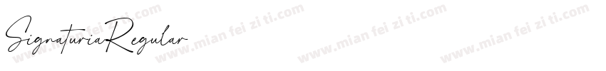SignaturiaRegular字体转换