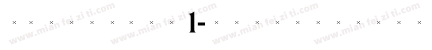 TriniteNo1-MediumCondensedTab字体转换