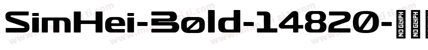SimHei-Bold-14820字体转换