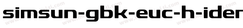 simsun-gbk-euc-h-identity-h字体转换