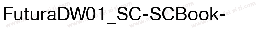 FuturaDW01_SC-SCBook字体转换