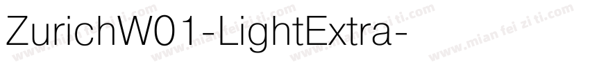 ZurichW01-LightExtra字体转换
