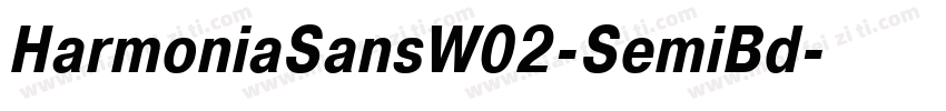 HarmoniaSansW02-SemiBd字体转换