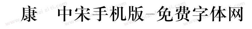 華康儷中宋手机版字体转换