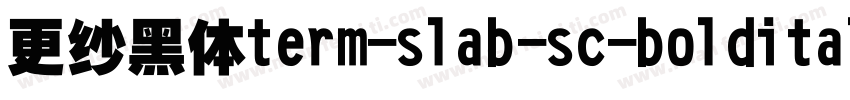 更纱黑体term-slab-sc-bolditalic手机版字体转换