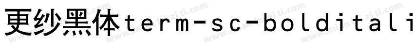 更纱黑体term-sc-bolditalic手机版字体转换