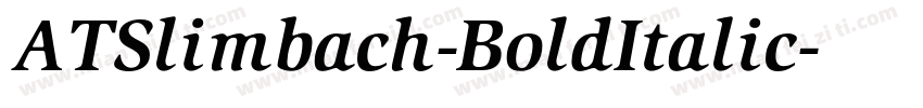 ATSlimbach-BoldItalic字体转换