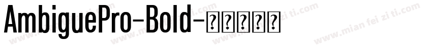 AmbiguePro-Bold字体转换